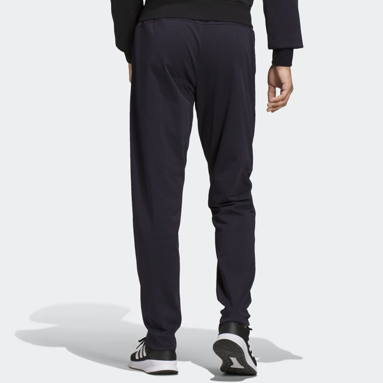 adidas Knitted Running Casual Sports Long Pants Men Black DU0378