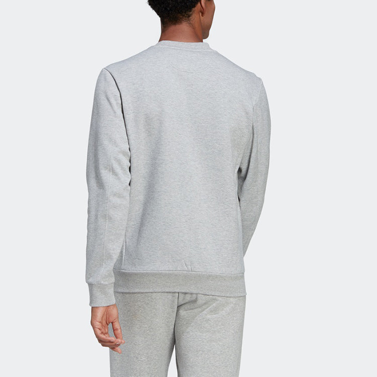 adidas M Mh Wntr Bos C Chest Pocket Sports Round Neck Pullover Gray GM0901