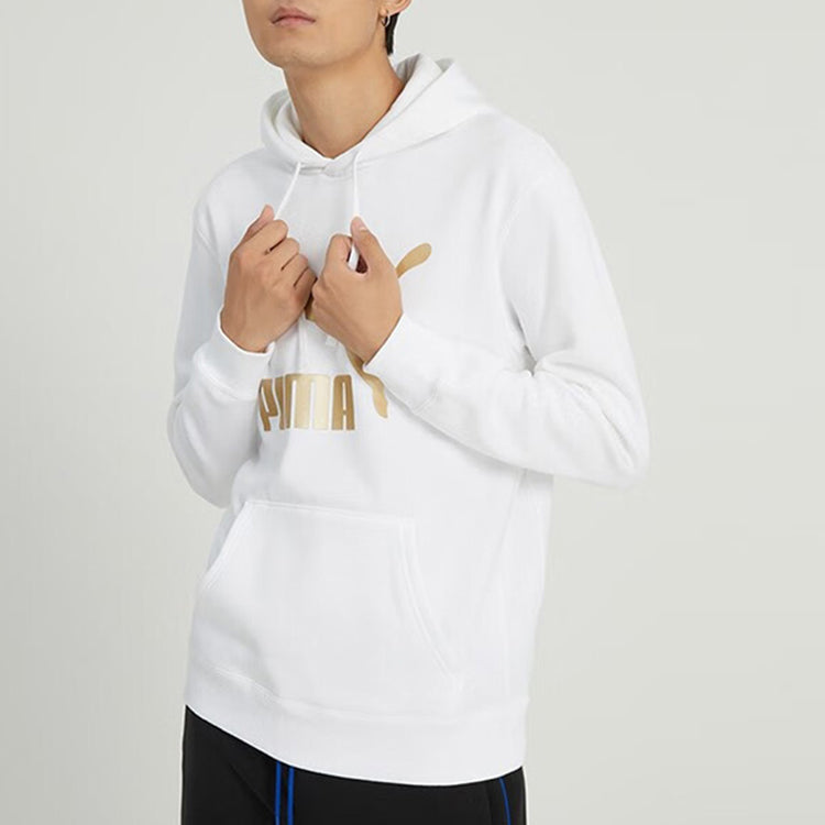 PUMA Classics Metallic Regular Fit Hoodie 'White' 537678-02