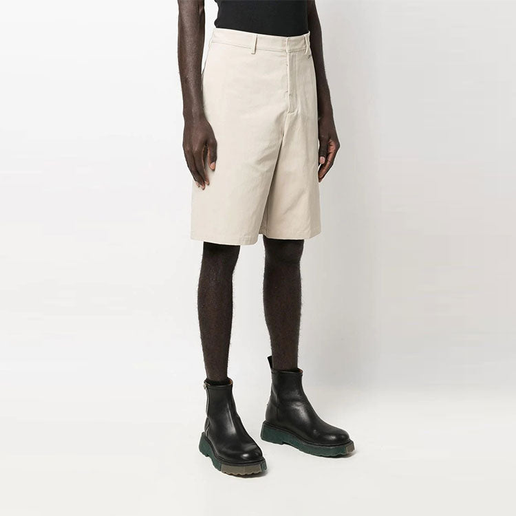 Men's Off-White SS22 Arrow Printing Bermuda Shorts Beige OMCB071S22FAB0011710
