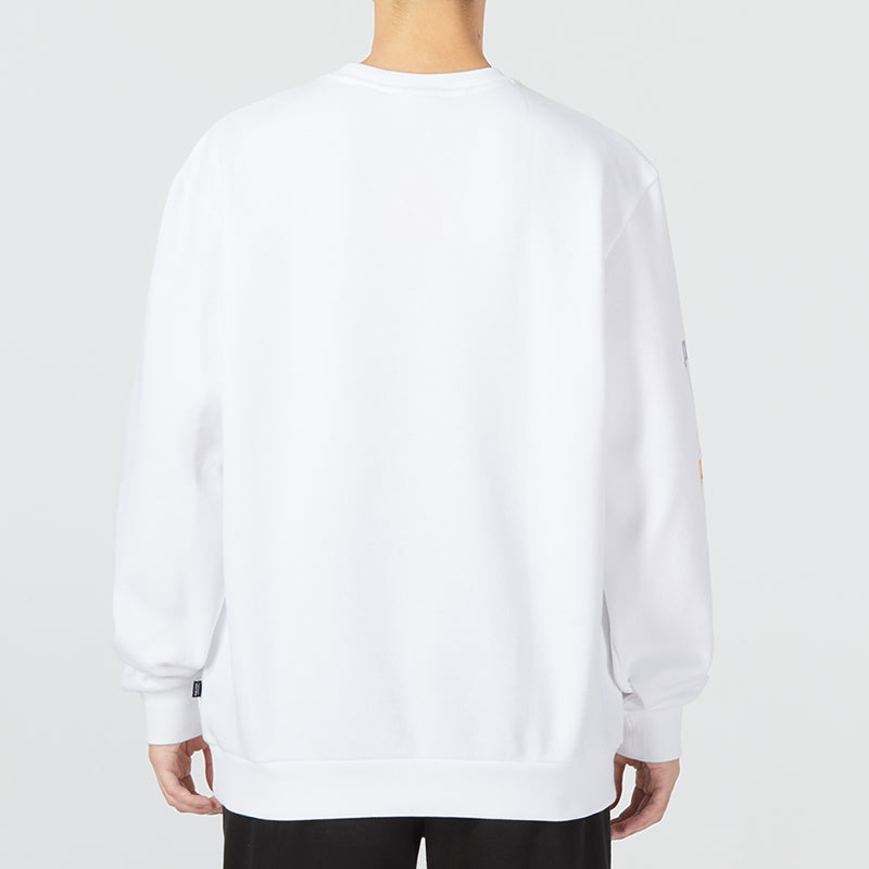PUMA Ess Logo Repeat Graphic Crew 'White' 675128-02