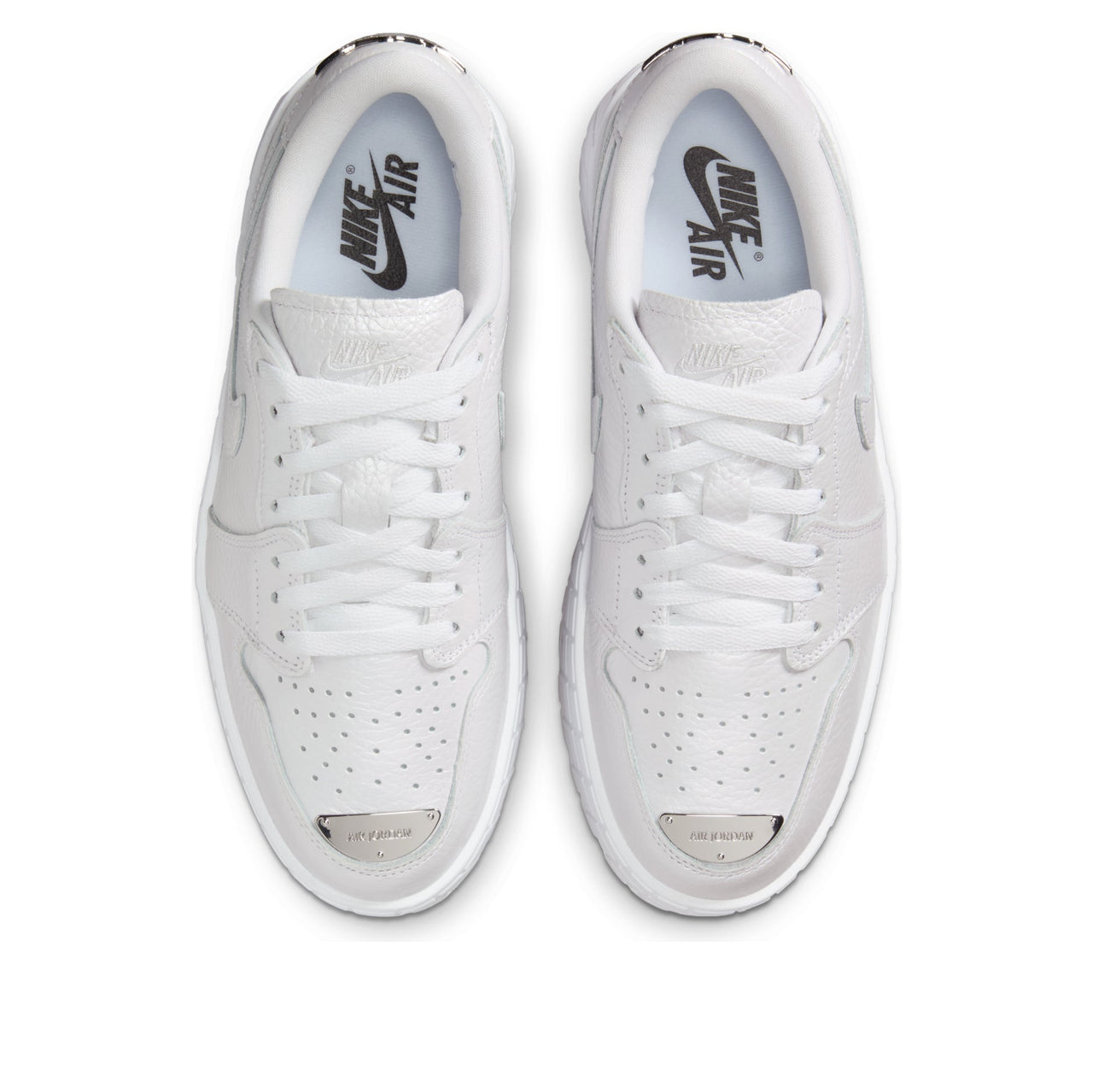 (WMNS) Air Jordan 1 Brooklyn Low 'White Metallic Silver' HF3184-100