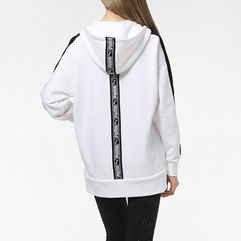 (WMNS) PUMA Full-Zip Sleeve Striped Jacket 'White Black' 531278-02