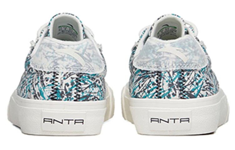 (WMNS) ANTA Life Series Sneakers Canvas 'White Green' 122228077S-3