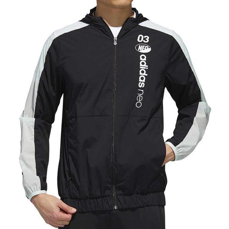adidas neo Casual Windproof Sports Jacket Black GK1515