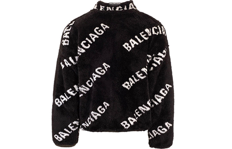 Balenciaga Reversible Fleeece Zip Up Jacket 'Green' 625931T15712863