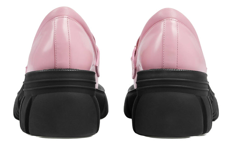 (WMNS) Gucci Romance Interlocking G Leather Loafers 'Pink' 700271-DKSD0-5823