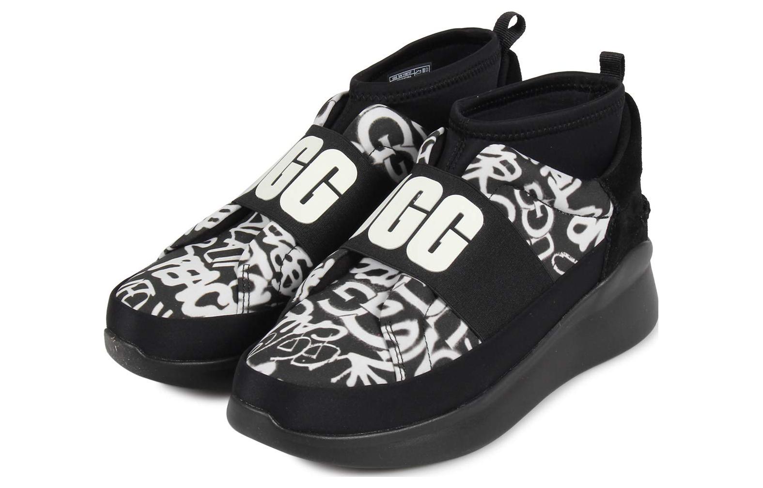 (WMNS) UGG Neutra Graffiti Pop Trainer 'Black White' 1106737
