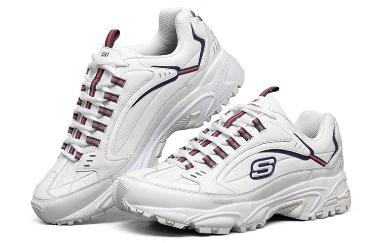 Skechers Stamina Low-Top Running Shoes White/Blue/Red 51917-WNVR