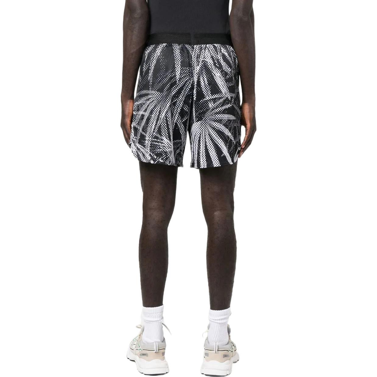 Men's adidas Pattern Printing Straight Shorts Black HB6519