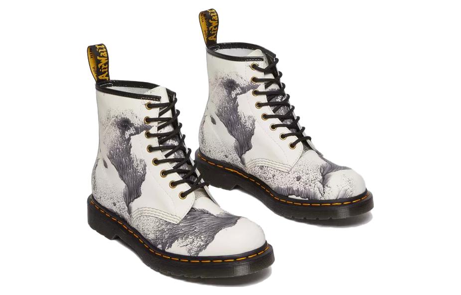 Dr. Martens 1460 x Tate Decalcomania Backhand Leather Lace Up Boots 'Multicolor Black White' 31731649