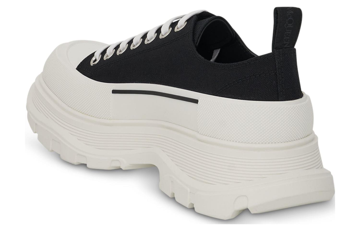 Alexander McQueen Tread Slick Lace Up 'Black White' 604257W4MV21070