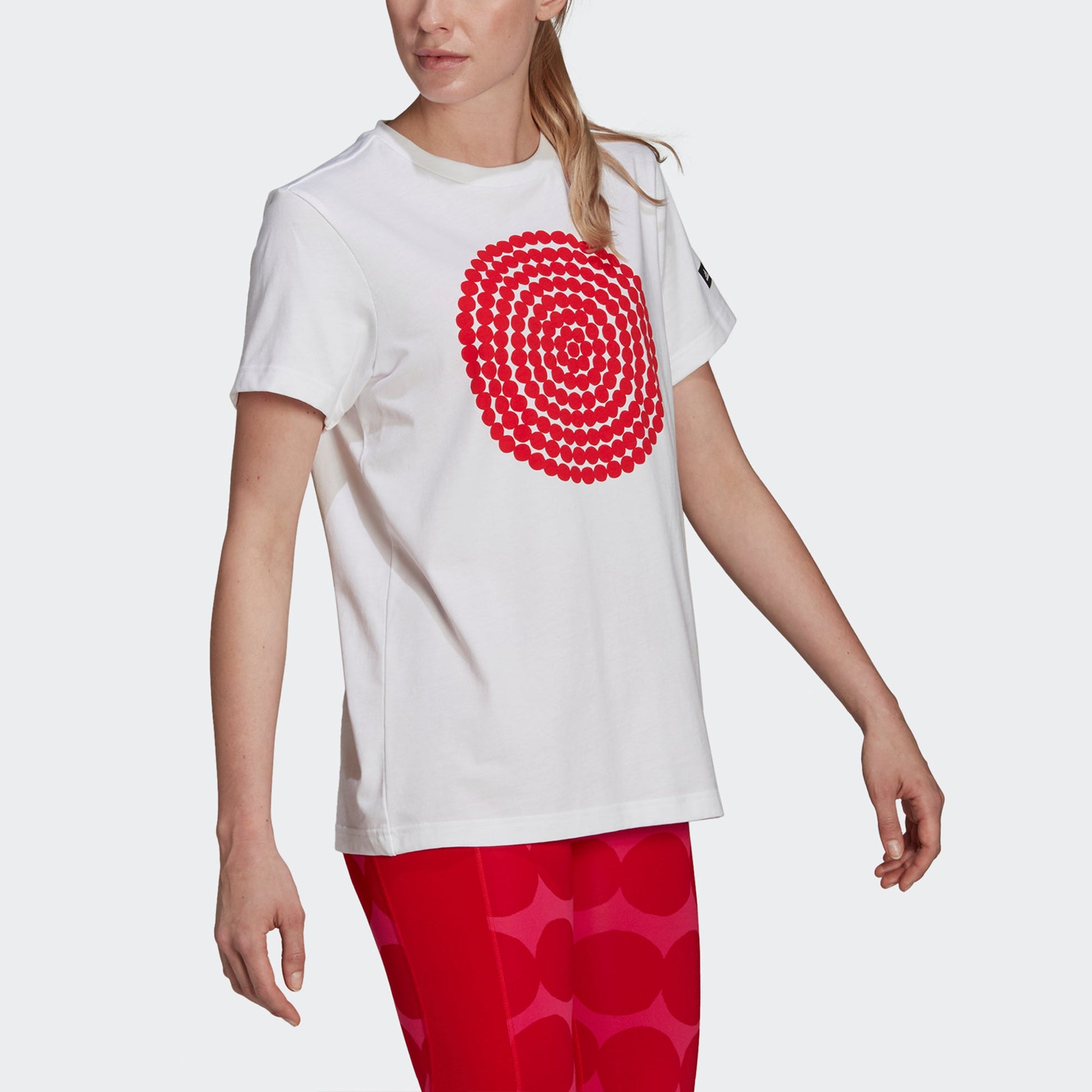 (WMNS) adidas x Marimekko Gfx 3 Printing Round-neck White GT8821