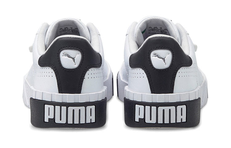 (WMNS) PUMA Cali Perforated Casual Board Shoes White/Black 375047-01
