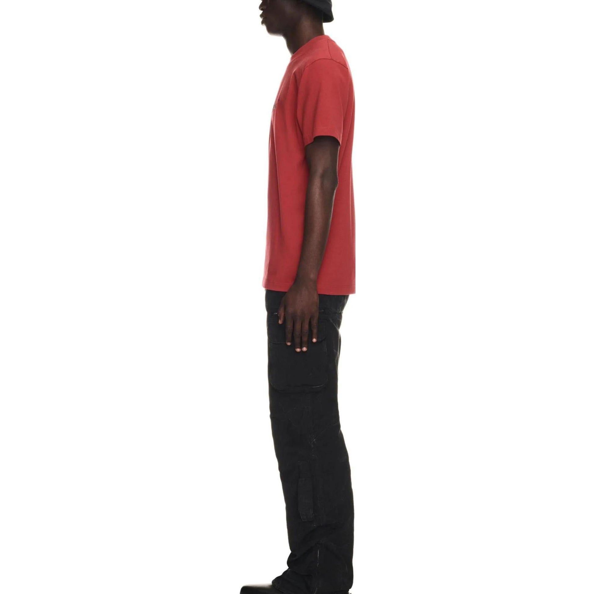 Off-White Give Me Space Cotton T-shirt 'Dark Brick-red Shade' OMAA027F23JER0012928