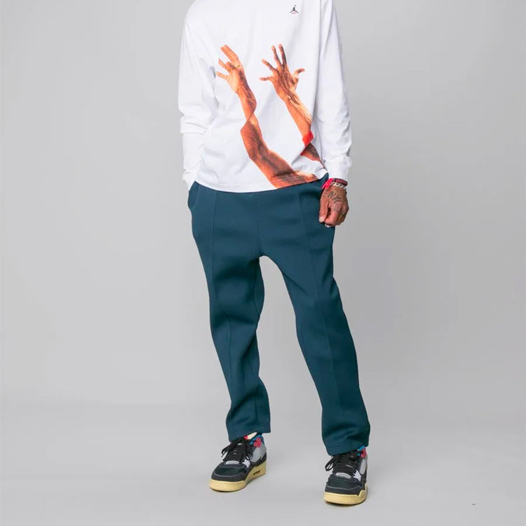 Air Jordan x Union LA Embroidered Logo Straight Sports Long Pants Asia Sizing 'Navy Blue' CV1202-454