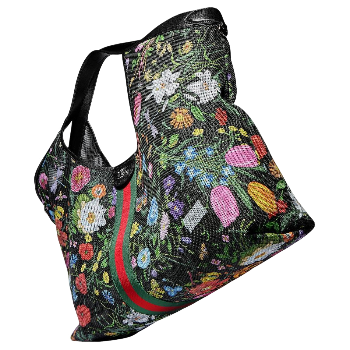 (WMNS) Gucci Giglio Flora Large Tote Bag 'Black Multicolor' 853971-FAGDB-1053