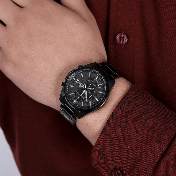 Men's CASIO EDIFICE Series Minimalistic Casual Watch Business Mens Black Analog EFV-610DC-1AV