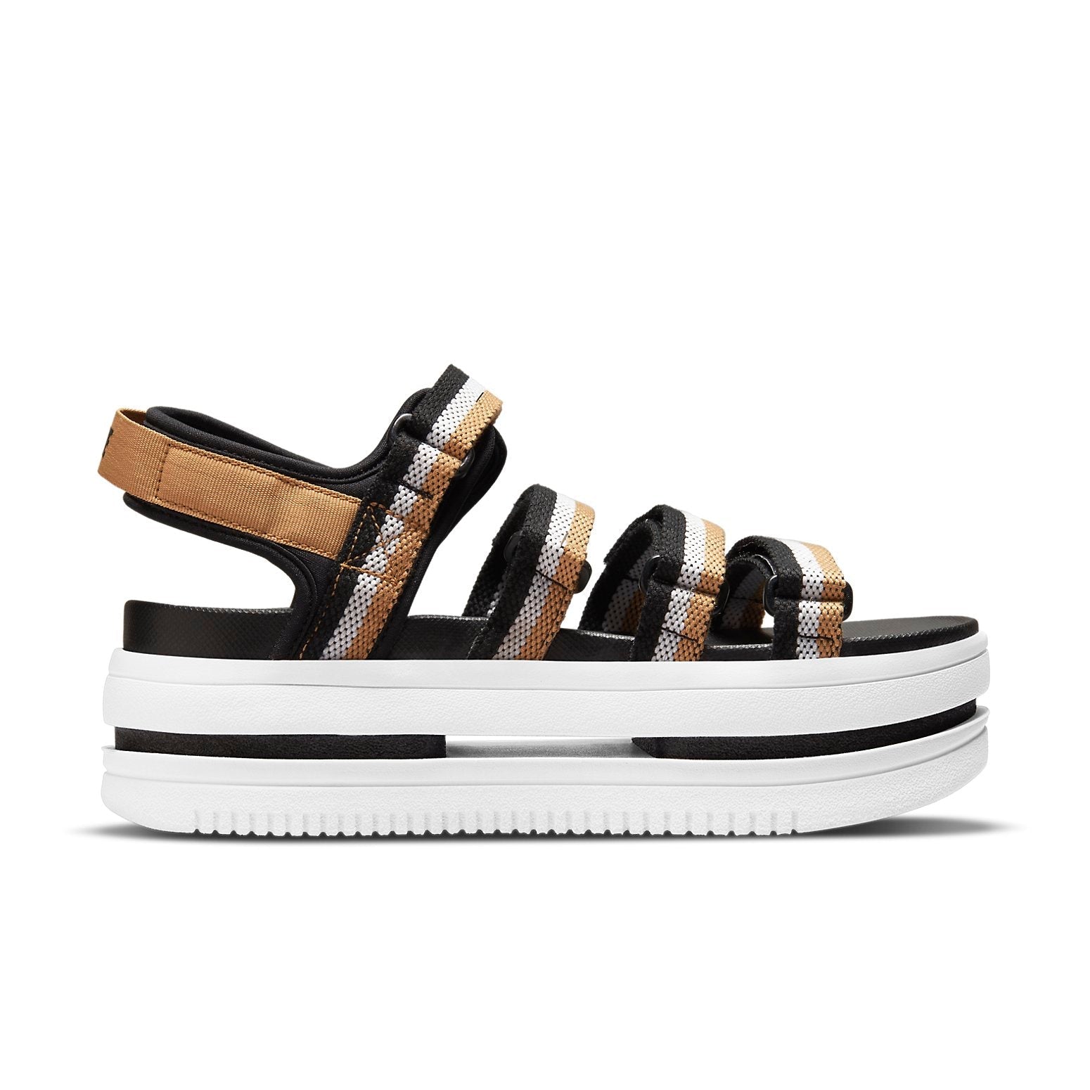 (WMNS) Nike Icon Classic Sandal 'Black Metallic Gold' DH0224-002
