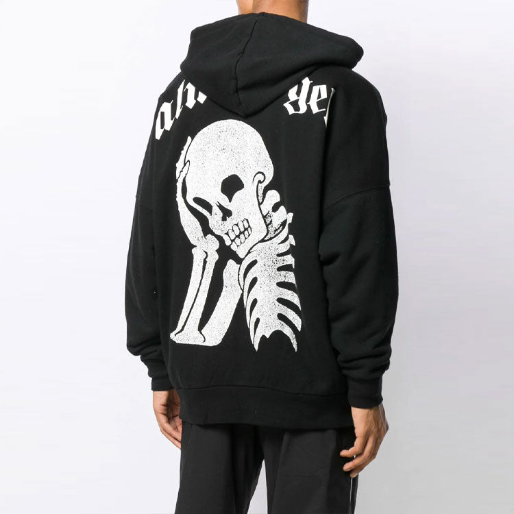 Men's PALM ANGELS Large Logo Skeleton Pattern Black PMBB036E194410141001