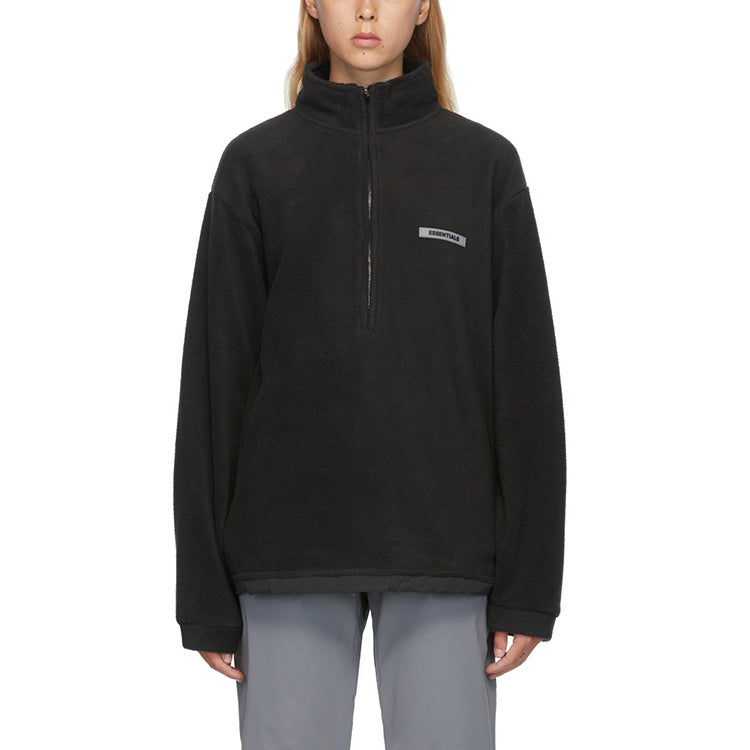 Fear of God Essentials SS20 Polar Fleece Half Zip Pullover 'Black' FOG-SS20-275