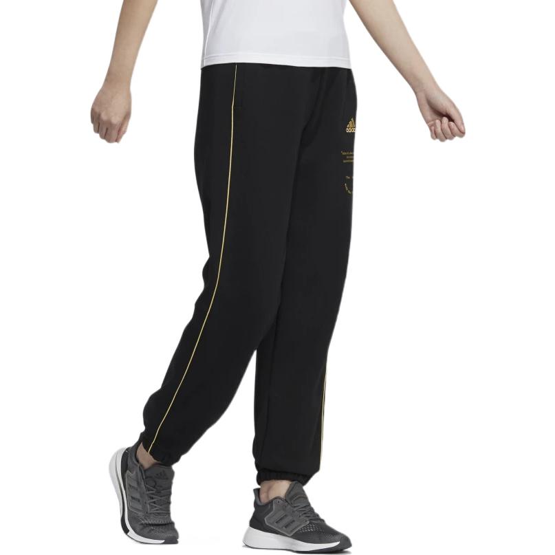 (WMNS) adidas Adi Logo Pants Asia Sizing 'Black' HG1829