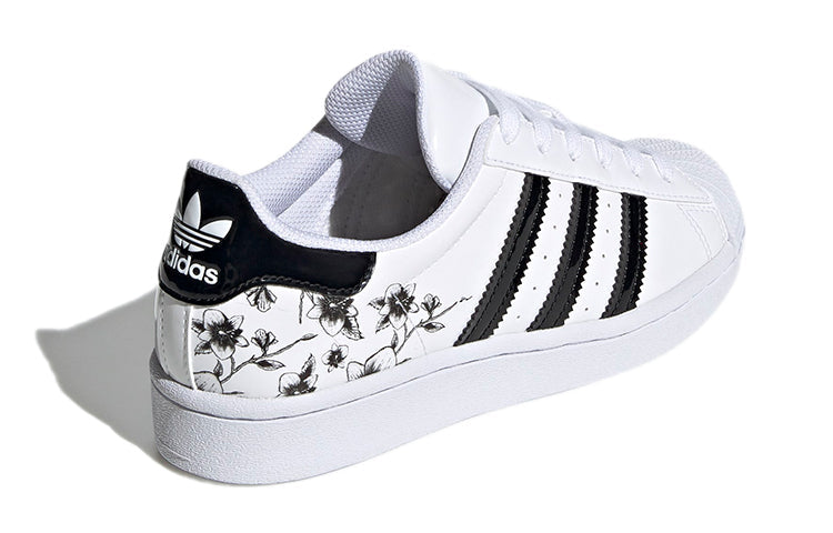 (GS) adidas originals Superstar J 'White Black' FW0779