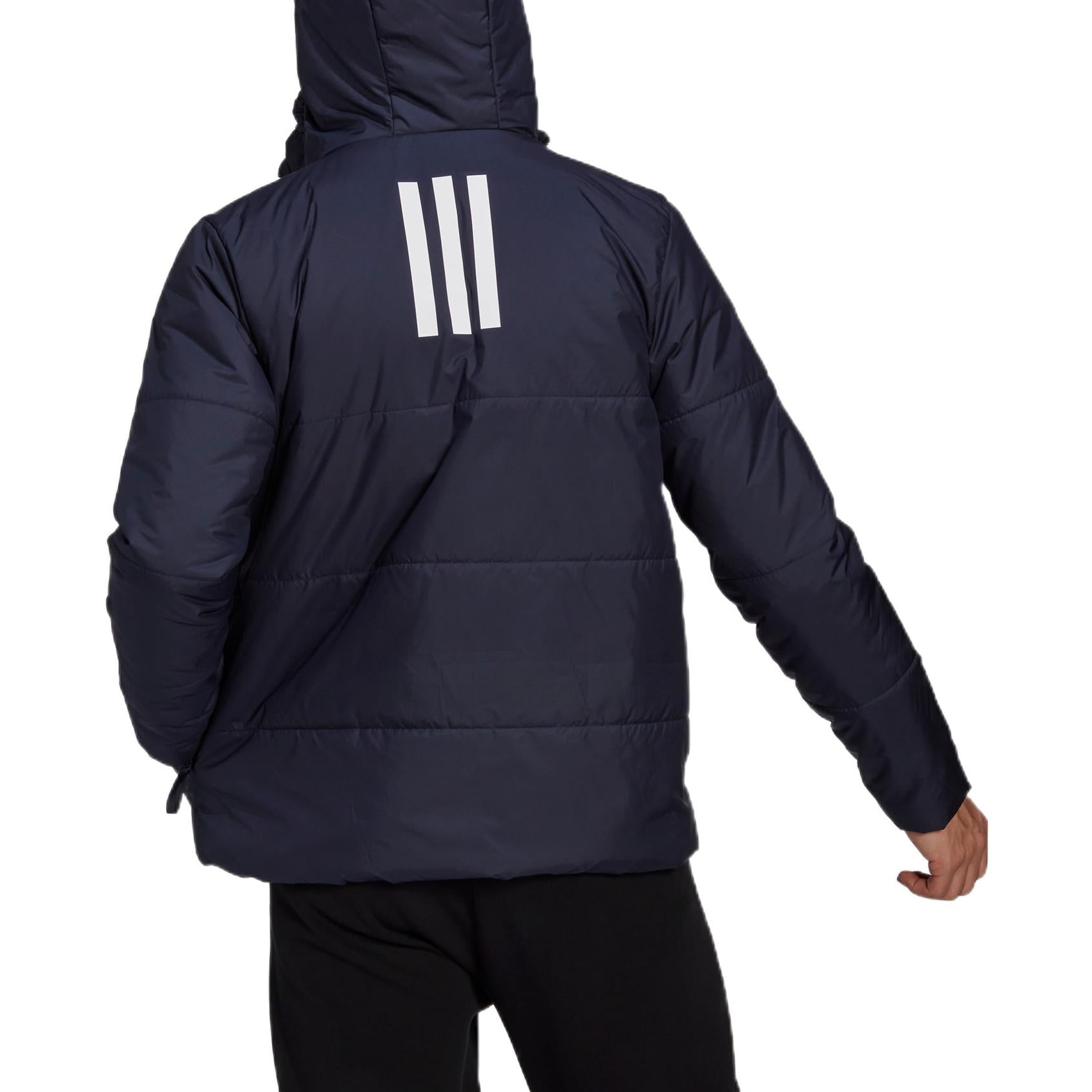 adidas BSC 3-Stripes Hooded Insulated Jacket Asia Sizing 'Blue' HG6270