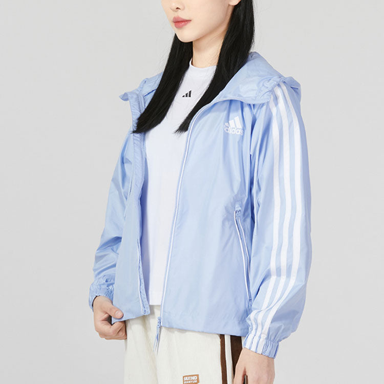 (WMNS) adidas BSC 3-Stripes Wind Jackets 'Blue White' HM2271