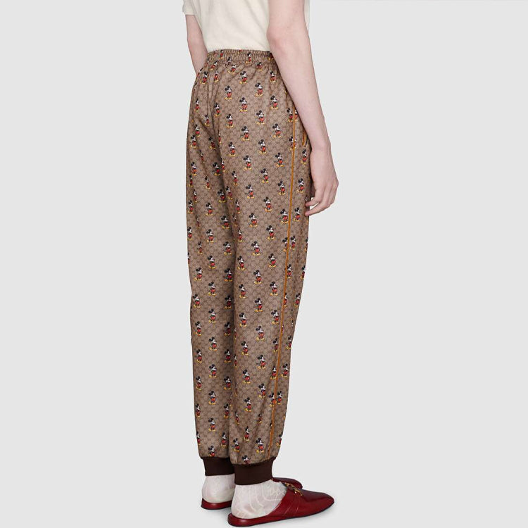 Gucci x Disney Mickey Full Printed Drawstring Jogging Pants For Men Brown 604211-XJB64-2100