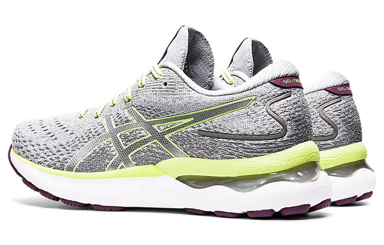 (WMNS) ASICS Gel-Nimbus 24 Wide 'Piedmont Grey Lime Green' 1012B199-020