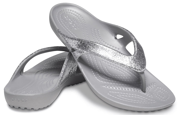 Crocs Kadee II Minimalistic Cozy Sports Slippers Unisex Silver 207314-040