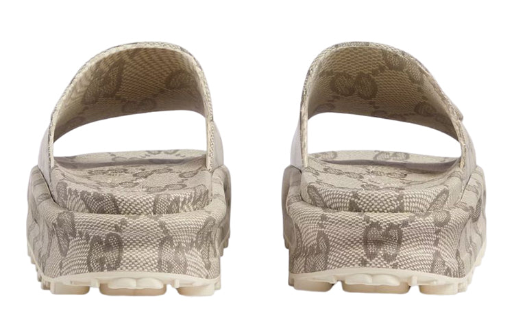 Gucci GG Slide Sandal 'Interlocking G - Beige Ebony' 725535-JAAC6-9742