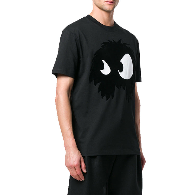 Alexander McQueen Small Monster Eye Printing Cotton Short Sleeve T-shirt 'Black' 291571-RKH52-1068