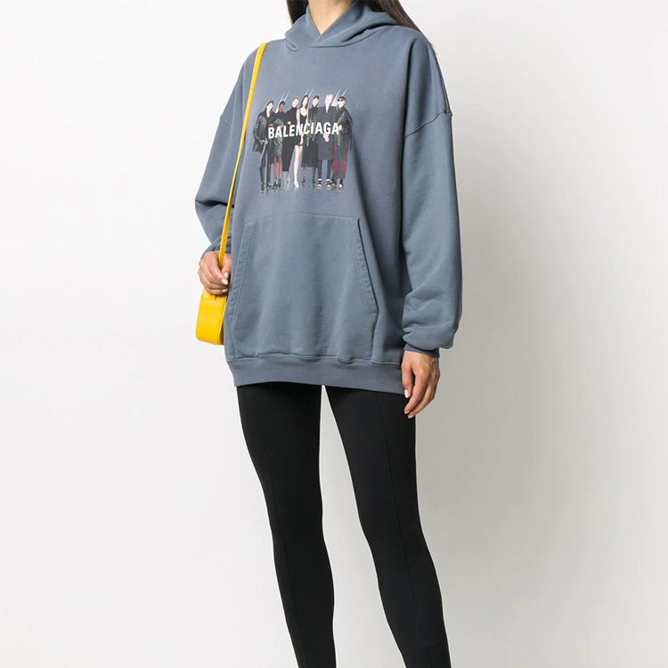 Balenciaga Logo Printing Grey/Blue 620947TIV481404