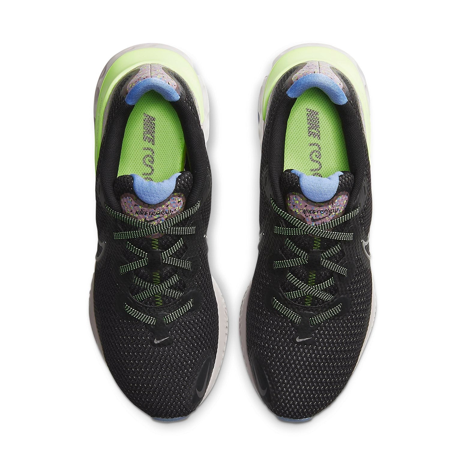 (WMNS) Nike Renew Run Special Edition Black/Blue/Green CT3515-001