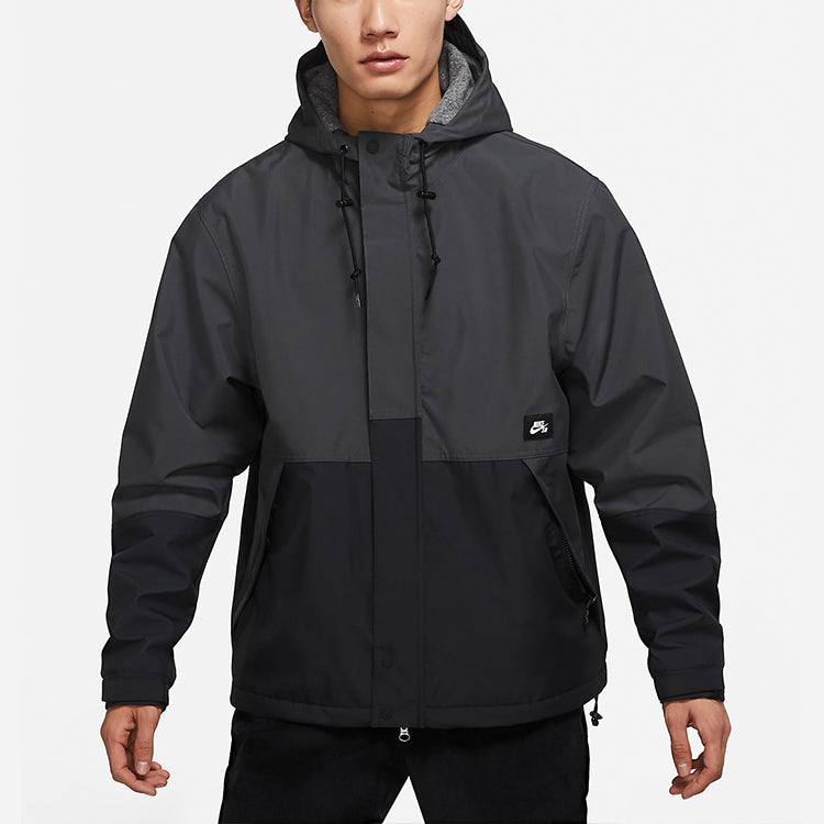 Nike SB Storm-FIT Woven Fleece Skateboard Hooded logo Jacket Black DH2626-060