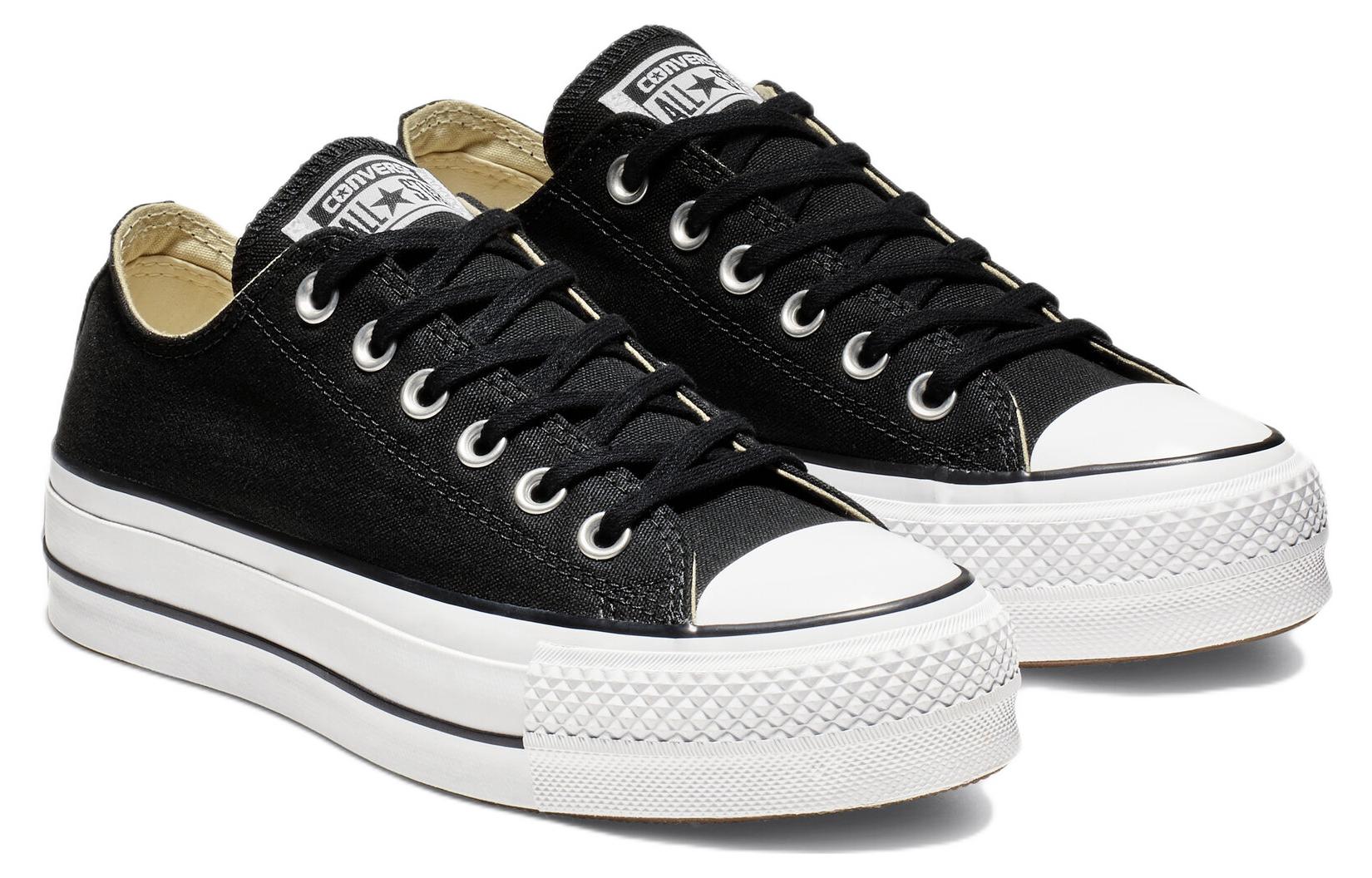 (WMNS) Converse Chuck Taylor All Star Lift Platform Canvas Ox 'Black' 560250F