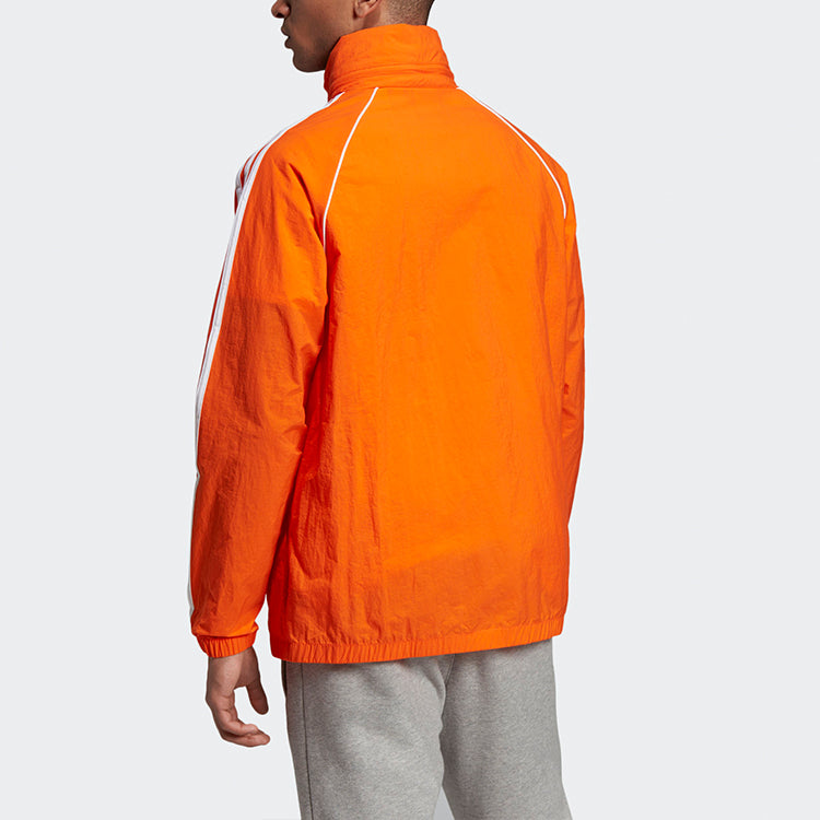 adidas originals Zipper Athleisure Casual Sports Jacket Orange Yellow ED6084