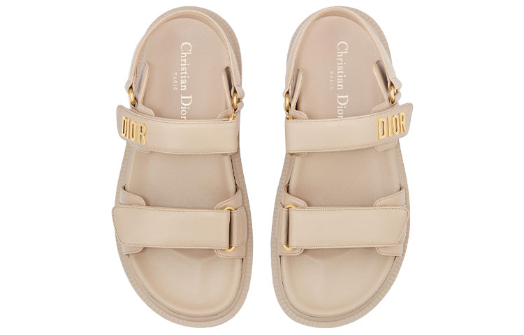 (WMNS) DIORact Sandal Powder Beige Lambskin KCQ547LAB_S51U
