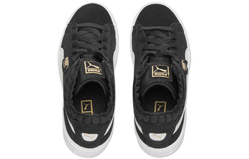 (WMNS) PUMA Platform Demi Retro Low Tops Casual Skateboarding Shoes Unisex Black 366717-01