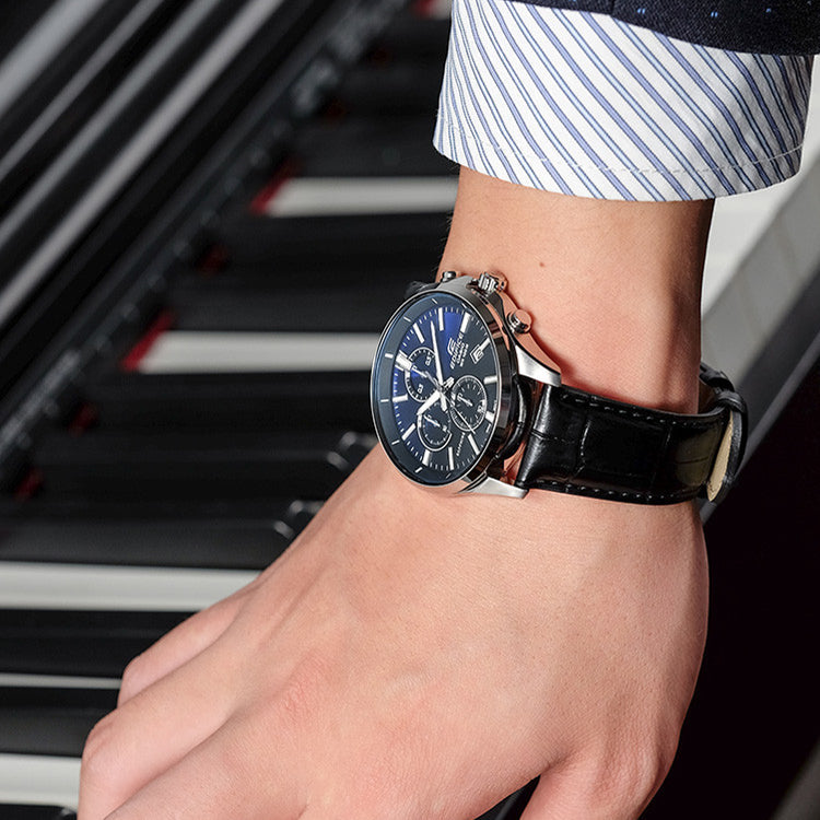 CASIO Quartz Waterproof Sapphire Crystal EDIFICE Blue Mens Royal Blue Analog EFB-530L-2AVUPR