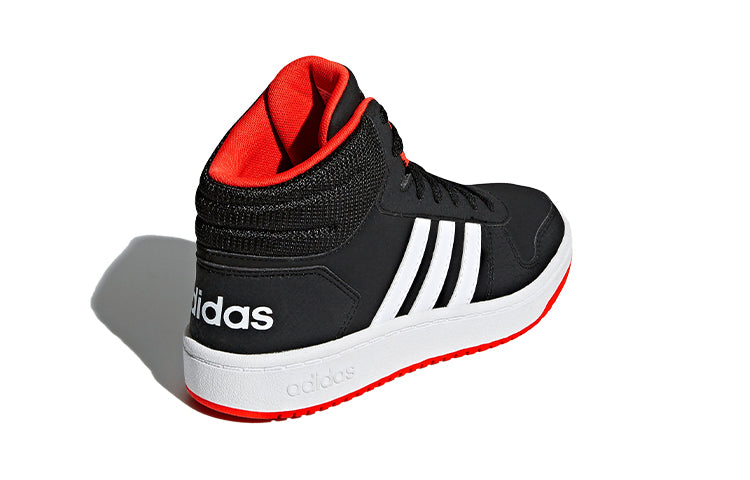 (PS) adidas Hoops 2.0 Mid J 'Black Hi-Res Red' B75743