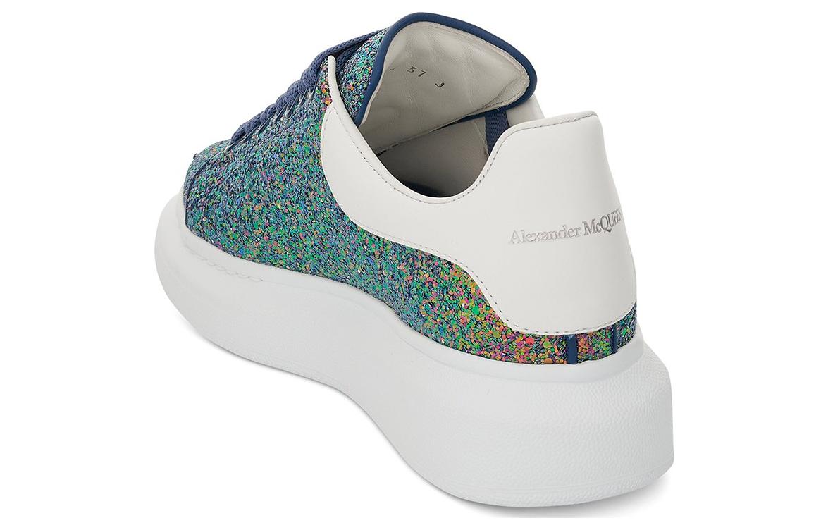 (WMNS) Alexander McQueen Oversized Sneaker Glitter 'Petrol Blue' 558944W4MC23138