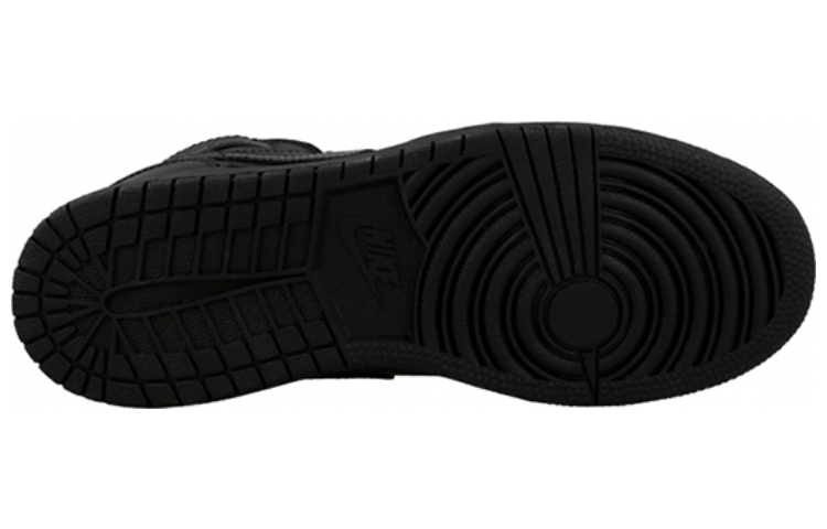 (GS) Air Jordan 1 Retro Mid 'Black' 554725-044