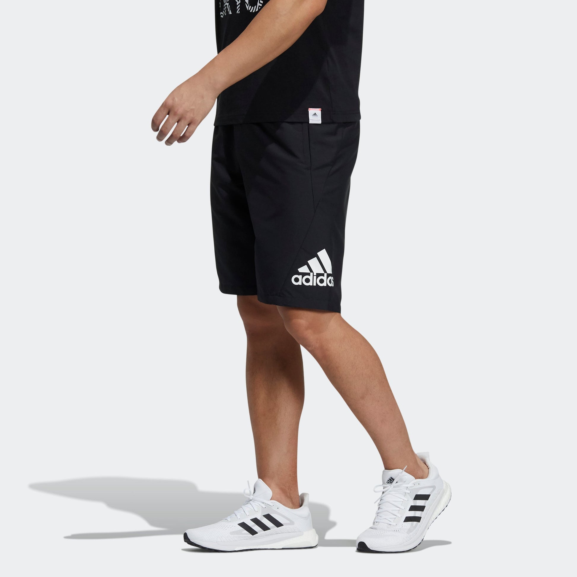 adidas M Mh Wov Short Casual Sports Breathable Alphabet Printing Shorts Black GN0802