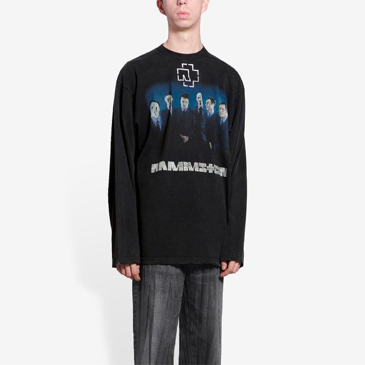 Balenciaga Rammstein Germany Band Crossover Long Sleeves Unisex Black 651796TLV511000