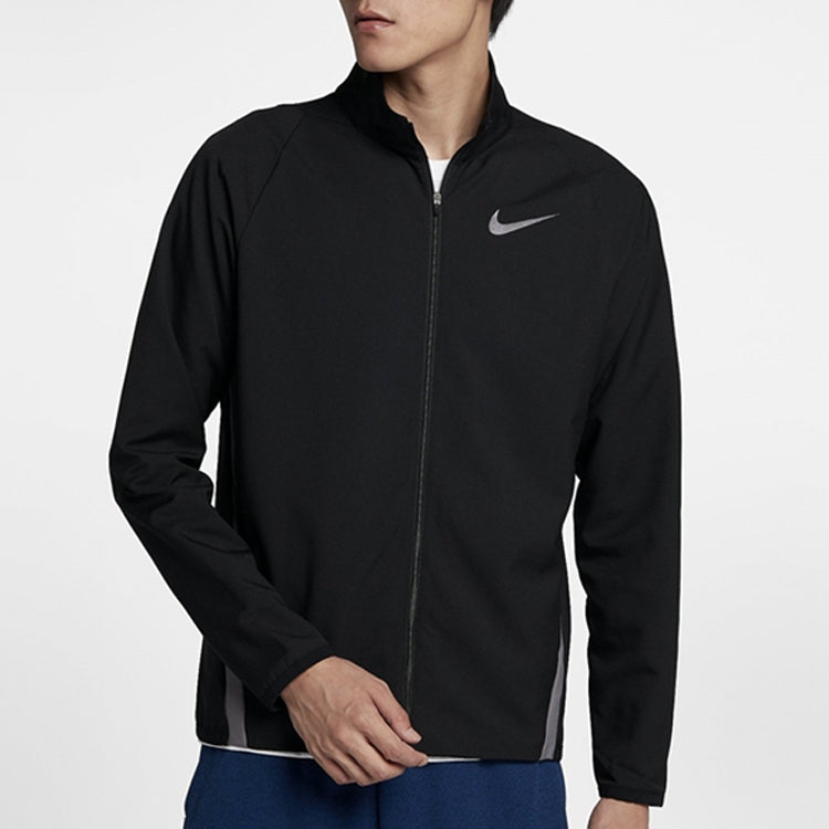 Men's Nike Running Training Casual Sports Woven Jacket Autumn Black CZ4353-010