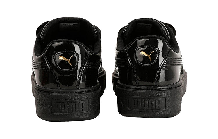 (WMNS) PUMA Platform Kiss Patent 'Black Gold' 366012-01