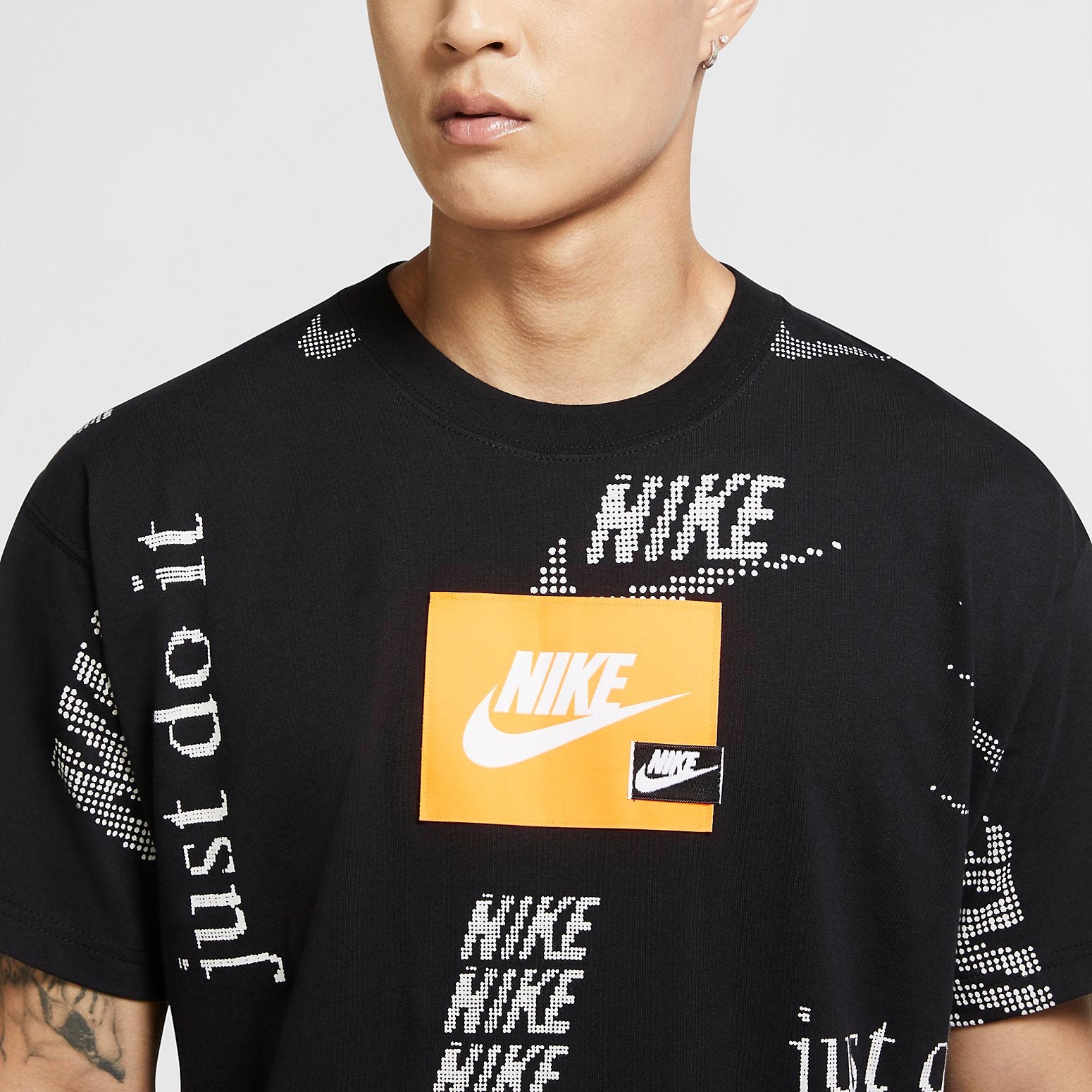 Nike Sportswear Logo Print T-Shirt 'Black' CW0377-010
